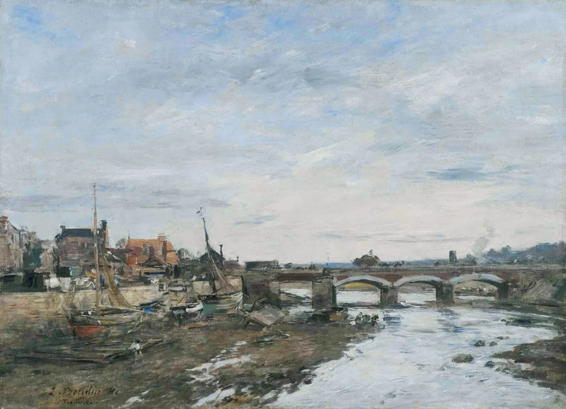 Le Pont sur la Touques à Trouville - Eugène Boudin