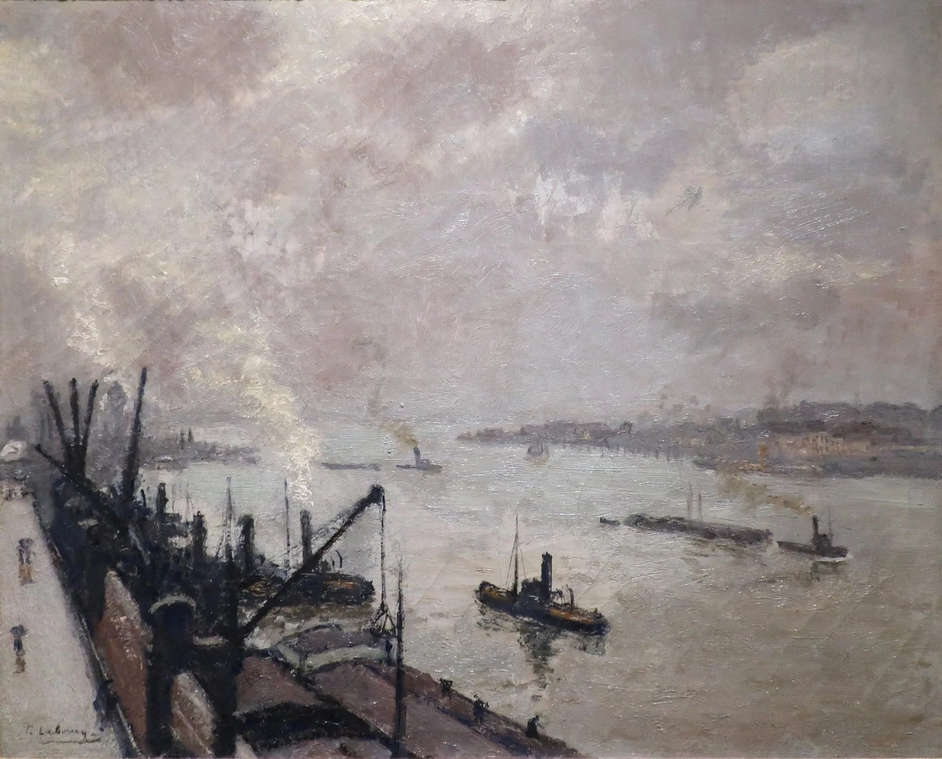 Le port d'Anvers - Albert Lebourg image 1 tableau peint à l’huile sur toile