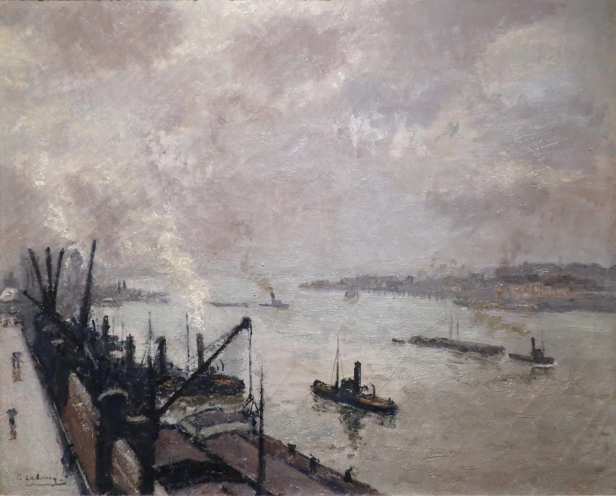 Le port d'Anvers - Albert Lebourg image 1 tableau peint à l’huile sur toile
