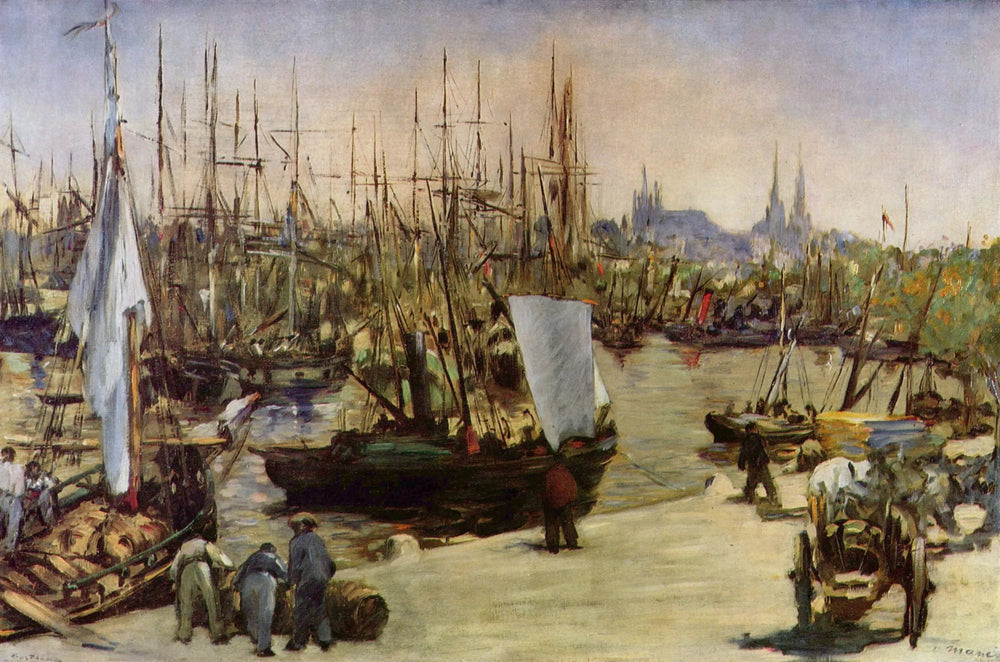 Le port de Bordeaux - Édouard Manet image 1 tableau peint à l’huile sur toile