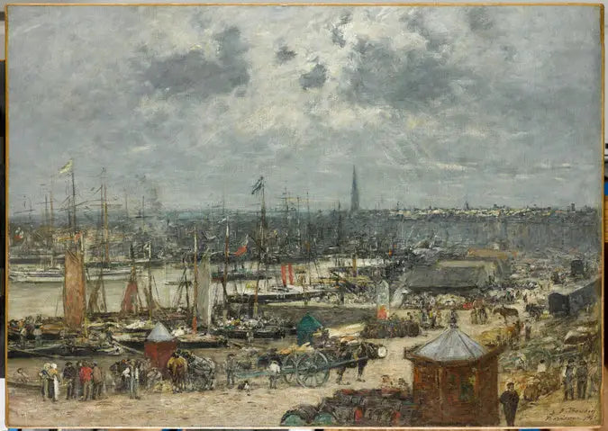 Le Port de Bordeaux - Eugène Boudin image 1 reproduction d’œuvre d’art à l’huile