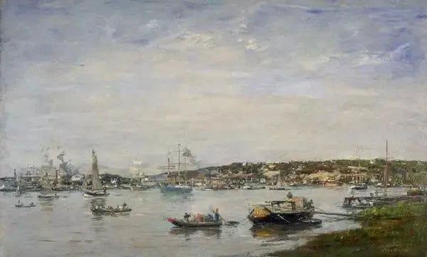 Le port de Bordeaux - Eugène Boudin