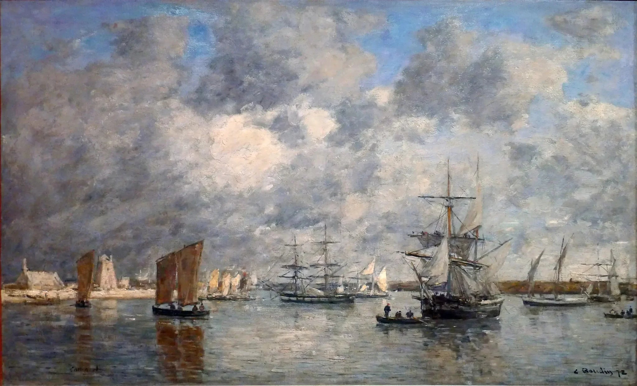Le port de Camaret - Eugène Boudin image 1 reproduction d’œuvre d’art à l’huile