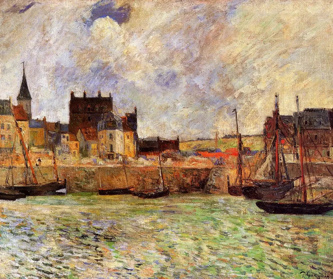 Le Port de Dieppe - Paul Gauguin image 1 copie de tableau peinte à la main