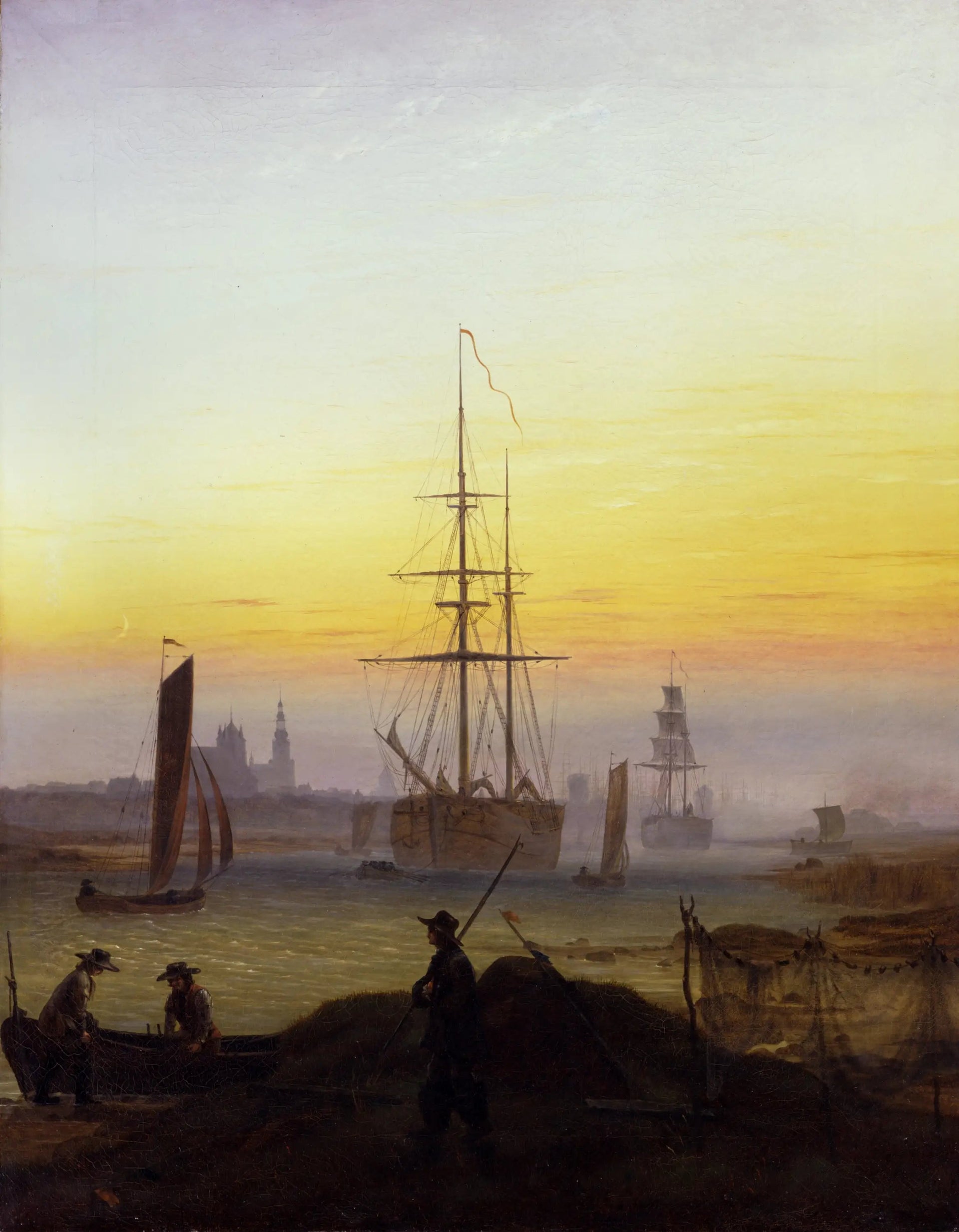 Le Port de Greifswald - Caspar David Friedrich image 1 reproduction réalisée par Alpha Reproduction