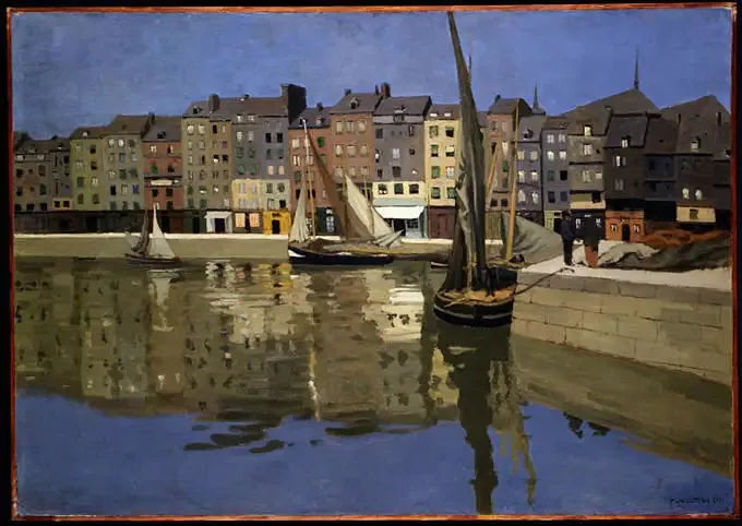 Le port de Honfleur la nuit - Félix Vallotton image 1 reproduction réalisée par Alpha Reproduction