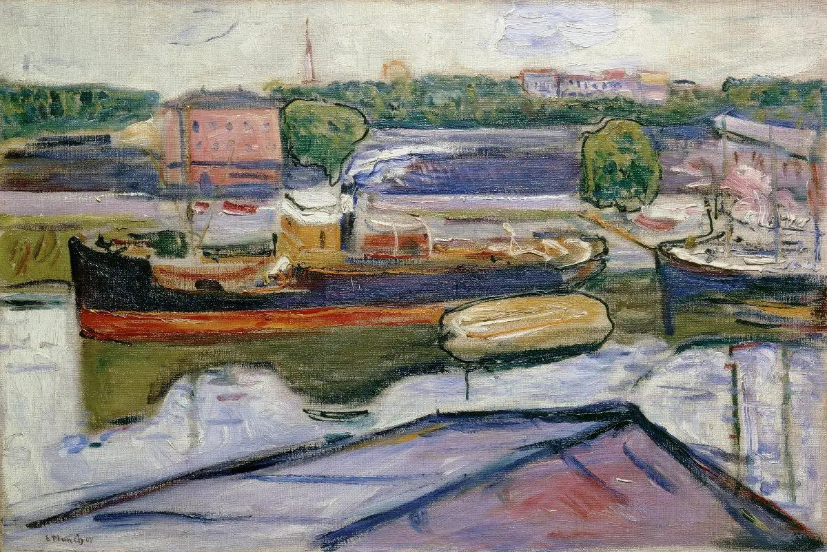 Le Port de Lübeck - Edvard Munch image 1 reproduction d’œuvre d’art à l’huile