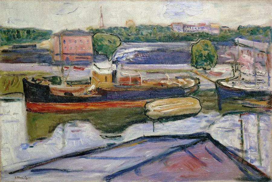 Le Port de Lübeck - Edvard Munch