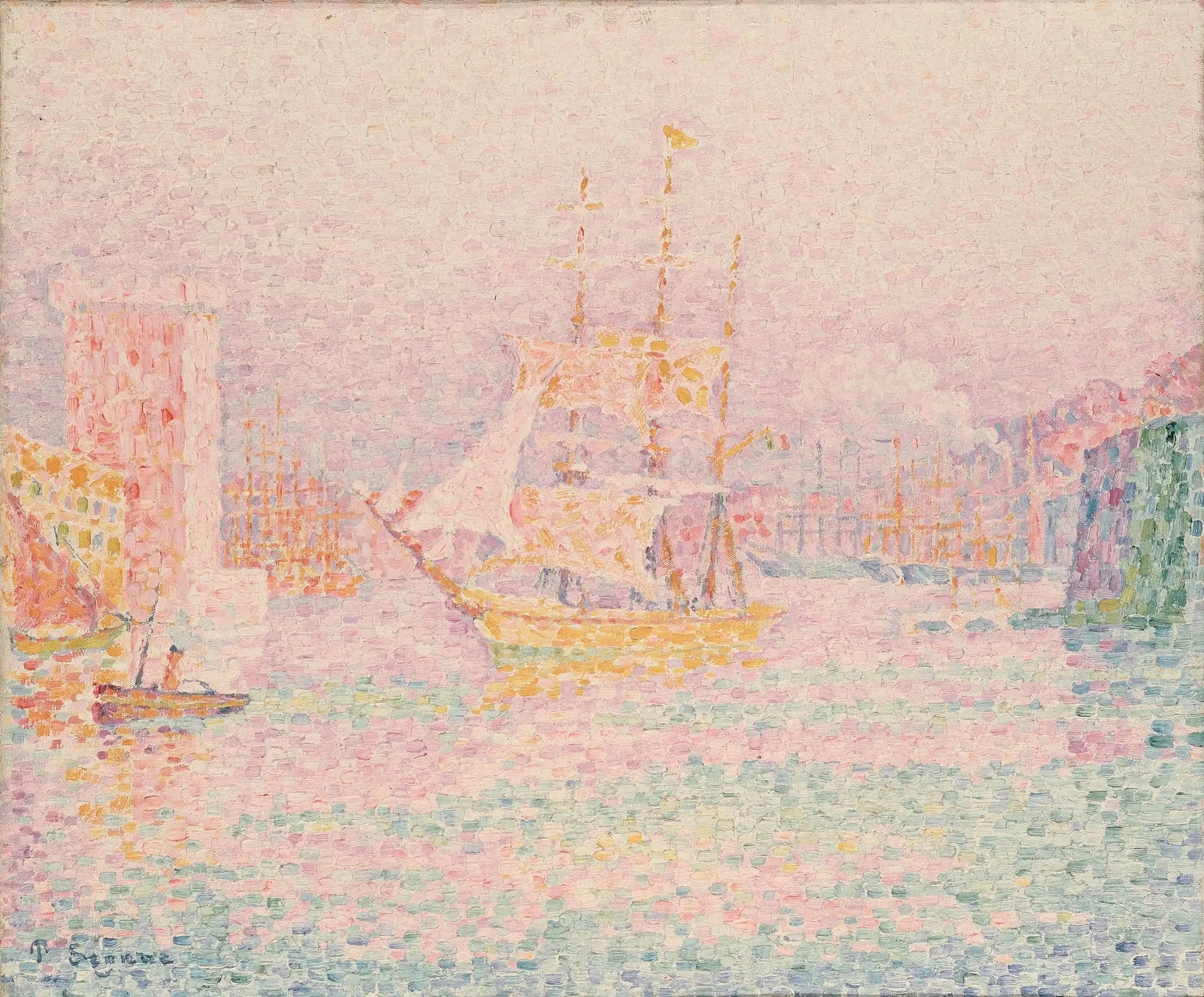 Le Port de Marseille - Paul Signac image 1 copie de tableau peinte à la main