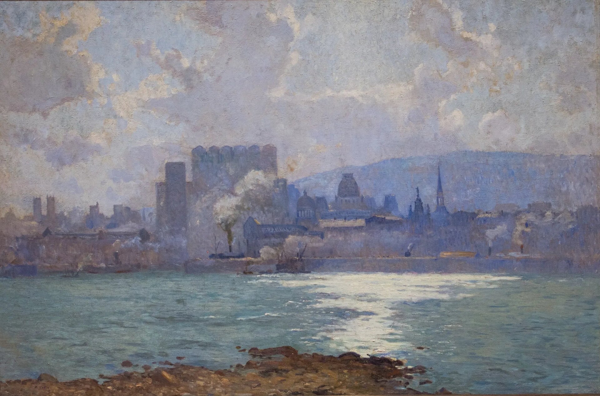 Le Port de Montréal - Maurice Galbraith Cullen image 1 copie de tableau peinte à la main