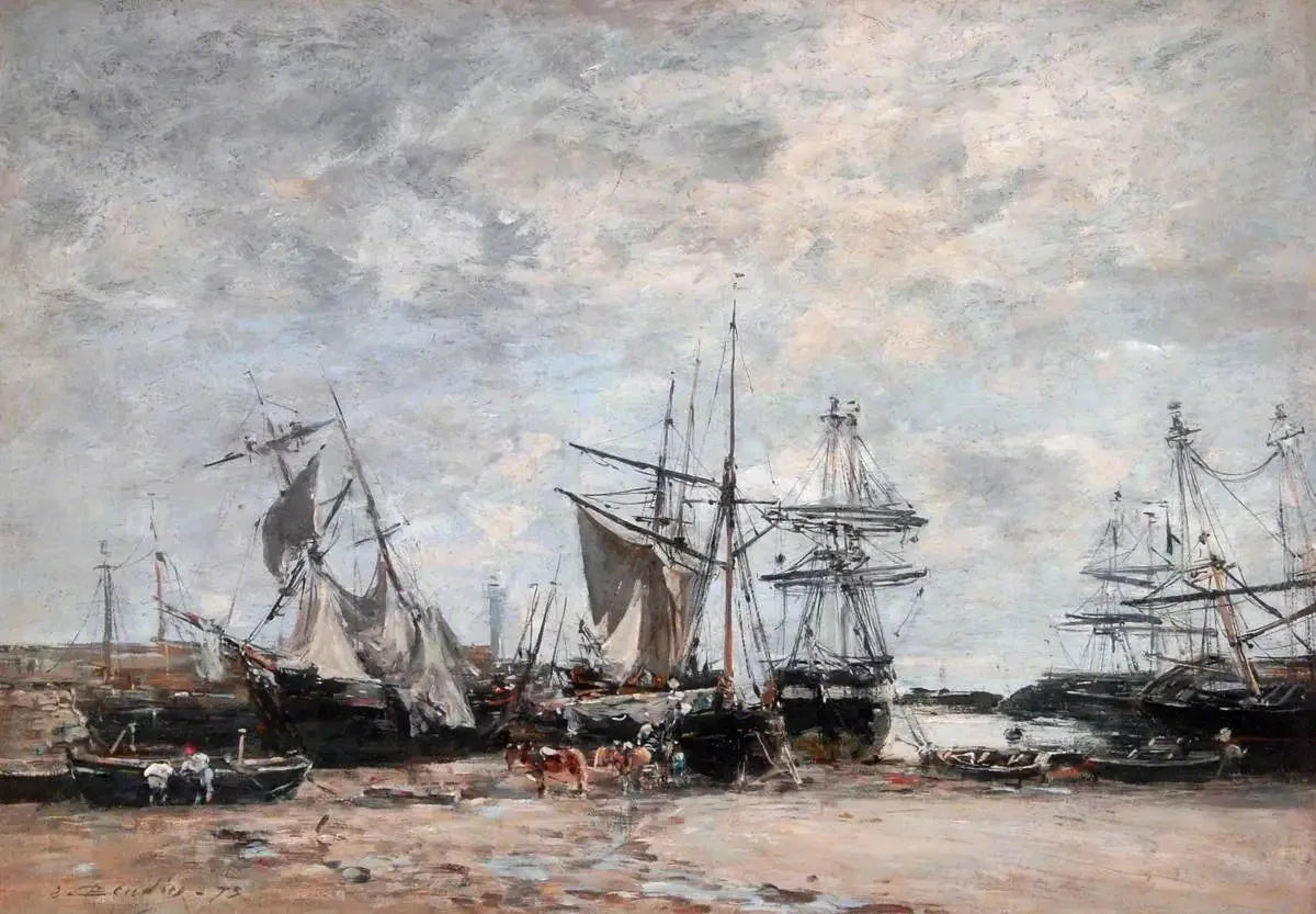 Le port de Pontrieux - Eugène Boudin image 1 reproduction réalisée par Alpha Reproduction