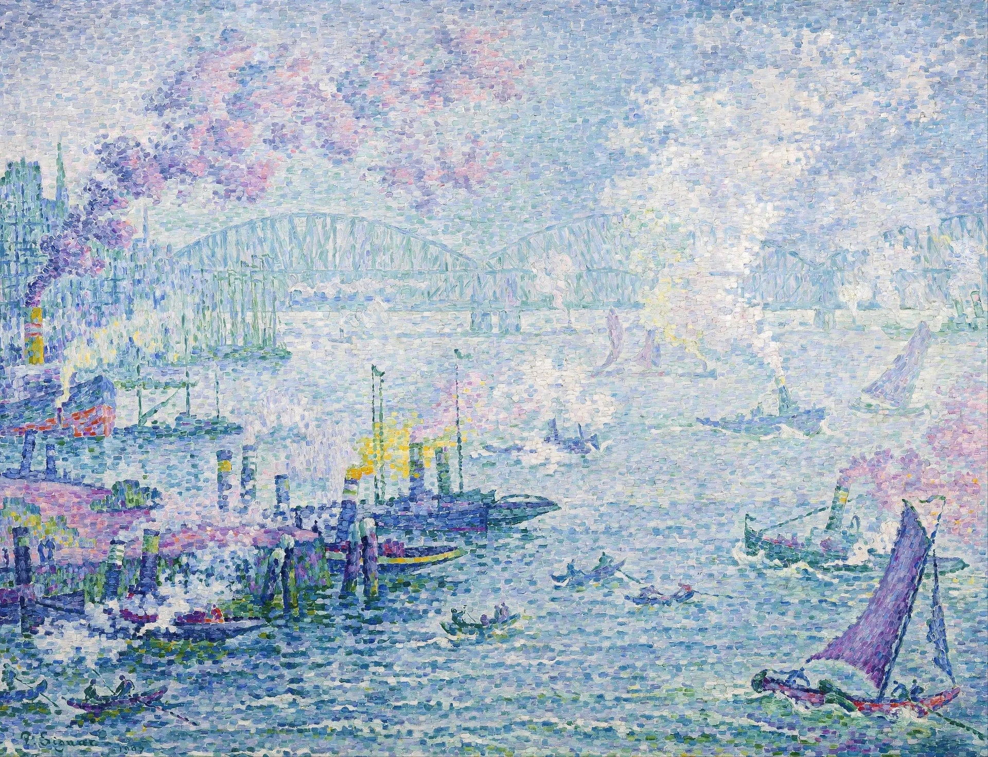 Le port de Rotterdam - Paul Signac image 1 tableau peint à l’huile sur toile