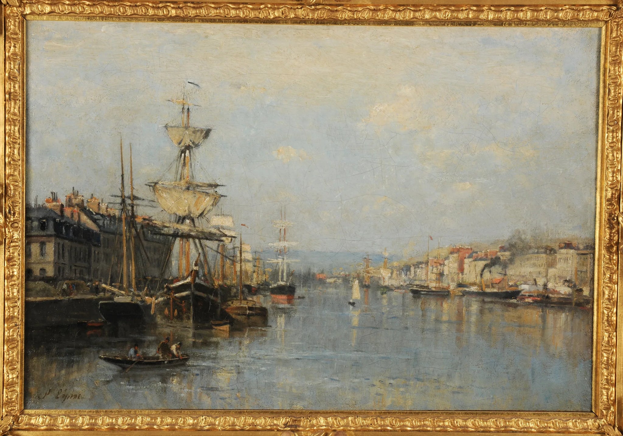 Le Port de Rouen - Stanislas Lépine image 1 reproduction de peinture à l’huile