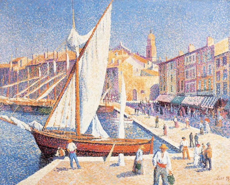 Le Port de Saint-Tropez - Maximilien Luce image 1 copie de tableau peinte à la main