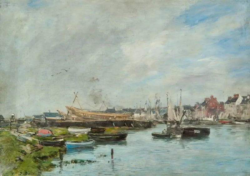 Le Port de Trouville, Chantier Naval - Eugène Boudin