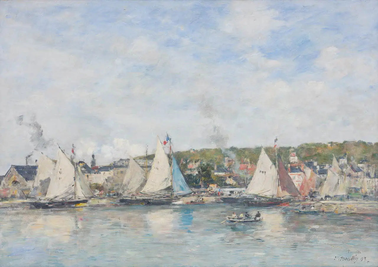 Le port de Trouville - Eugène Boudin image 1 reproduction réalisée par Alpha Reproduction
