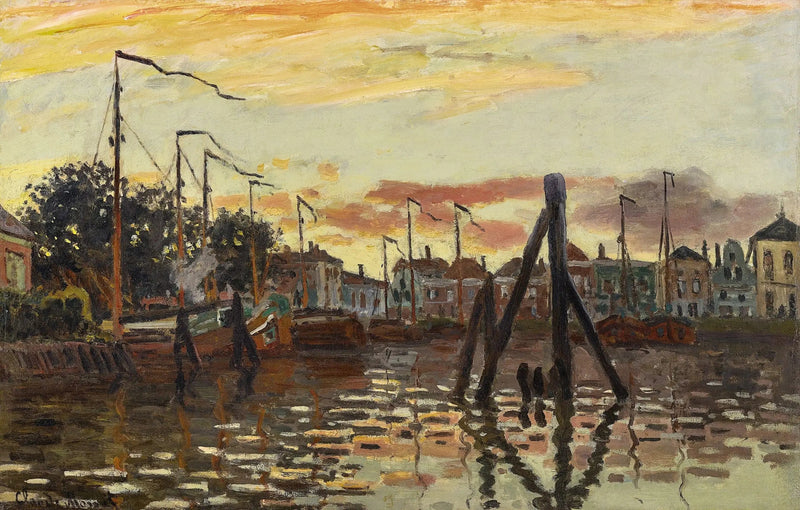 Le port de Zaandam - Claude Monet
