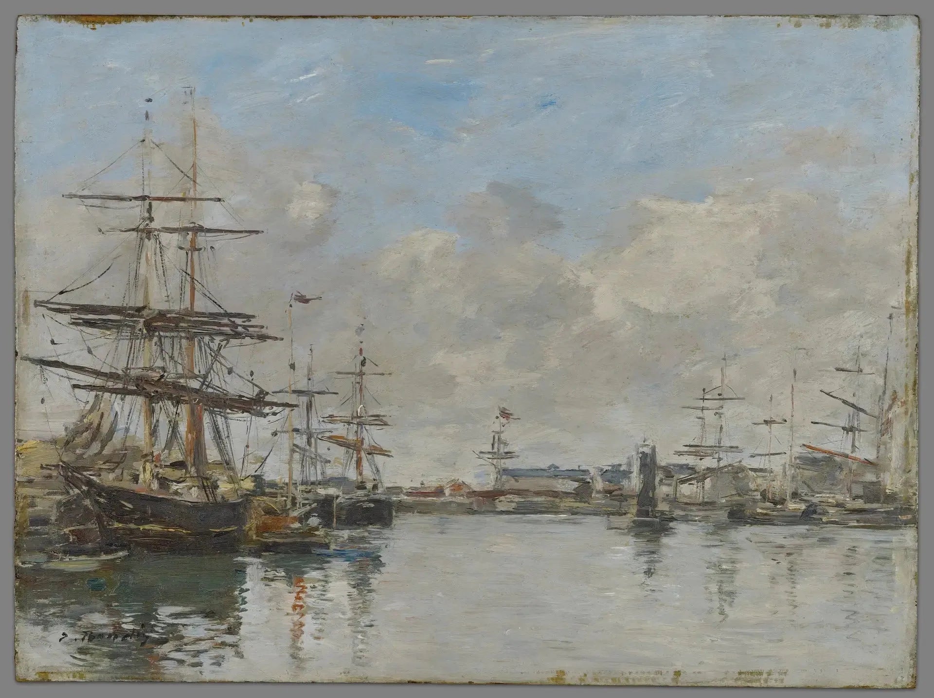 Le port du Havre - Eugène Boudin image 1 reproduction de peinture à l’huile