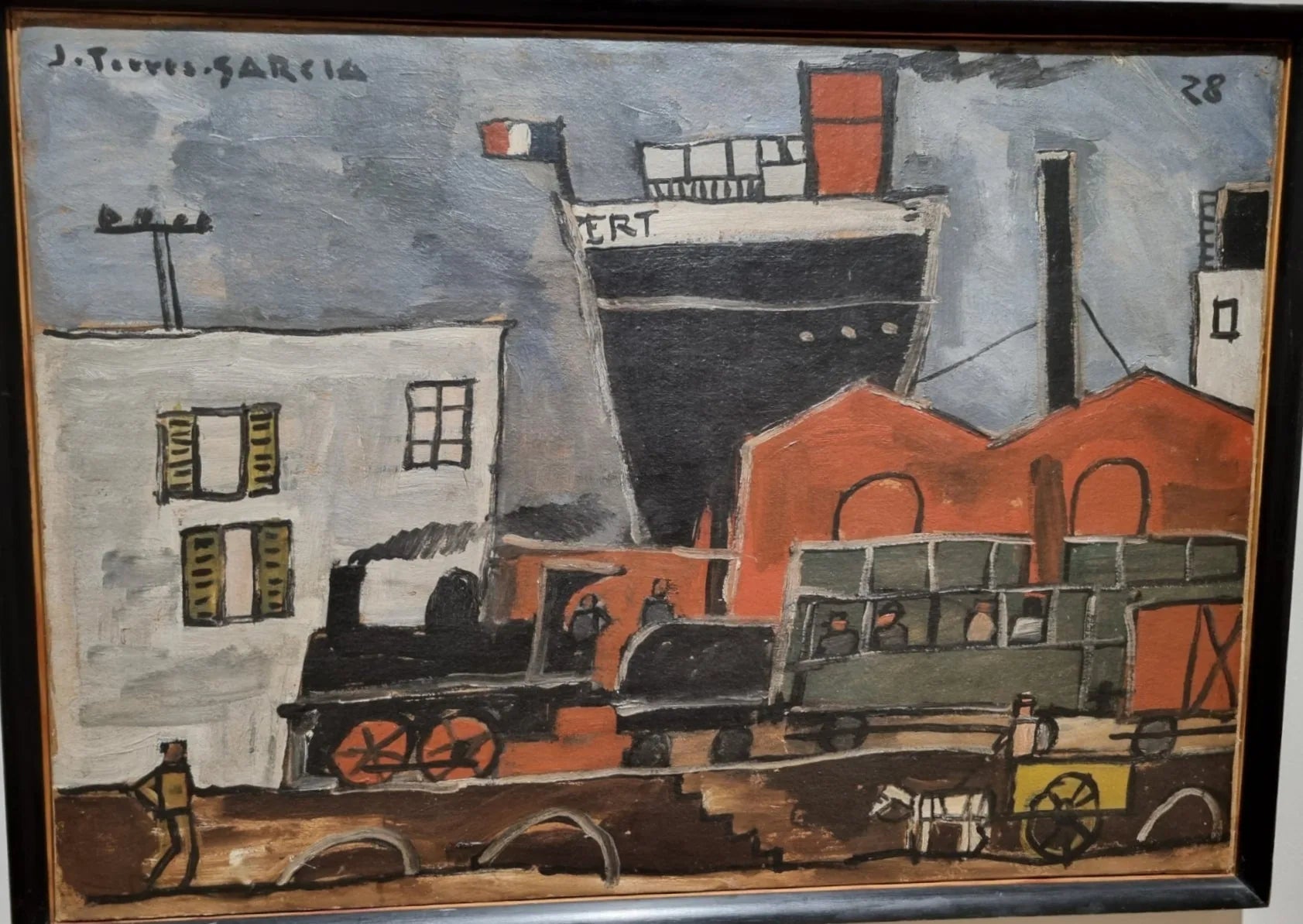 Le port - Joaquín Torres García image 1 copie peinte à la main à l’huile
