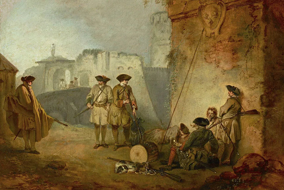 Le portail de Valenciennes - Antoine Watteau image 1 copie de tableau peinte à la main