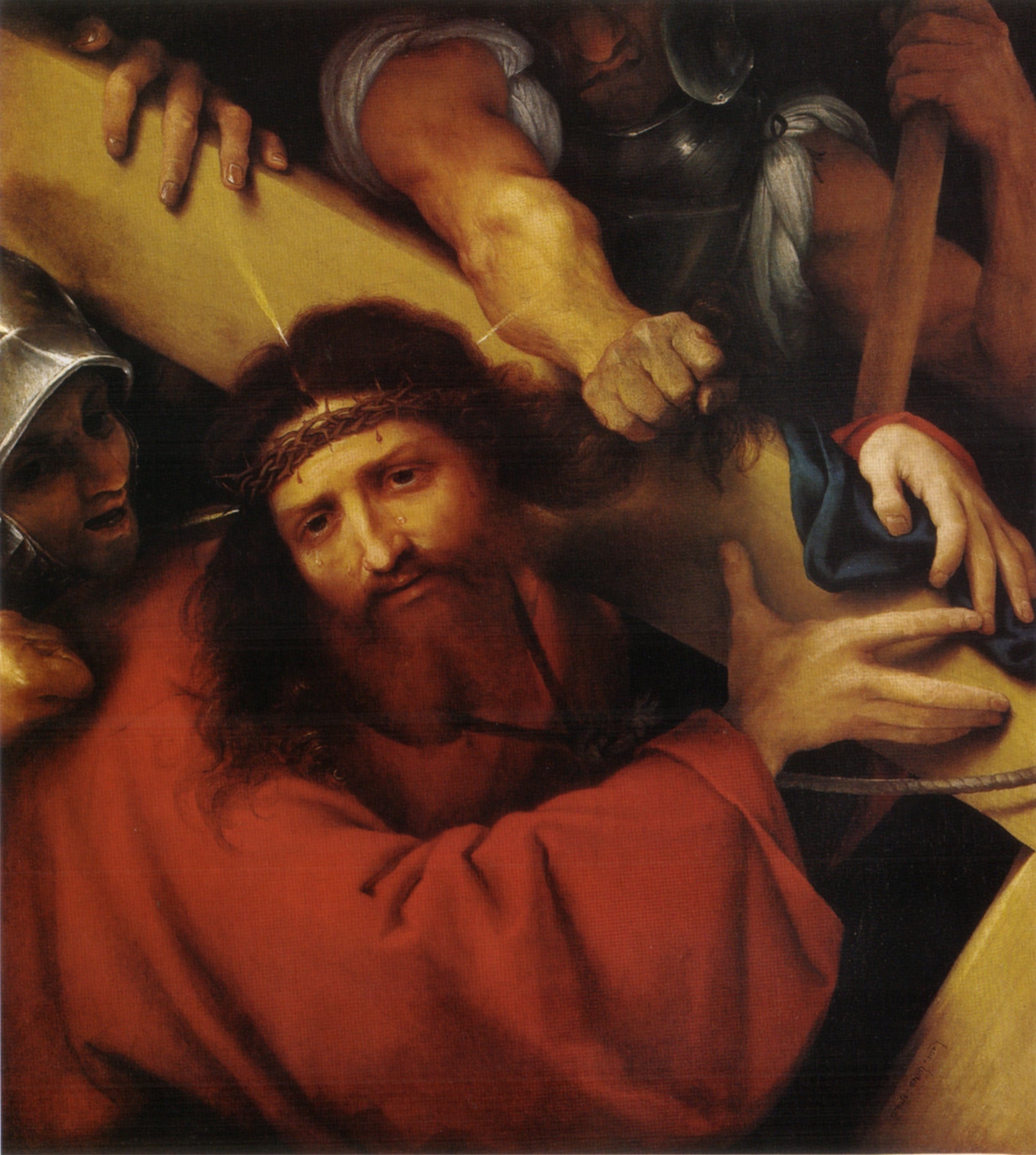 Le Portement de croix - Lorenzo Lotto image 1 copie de tableau peinte à la main