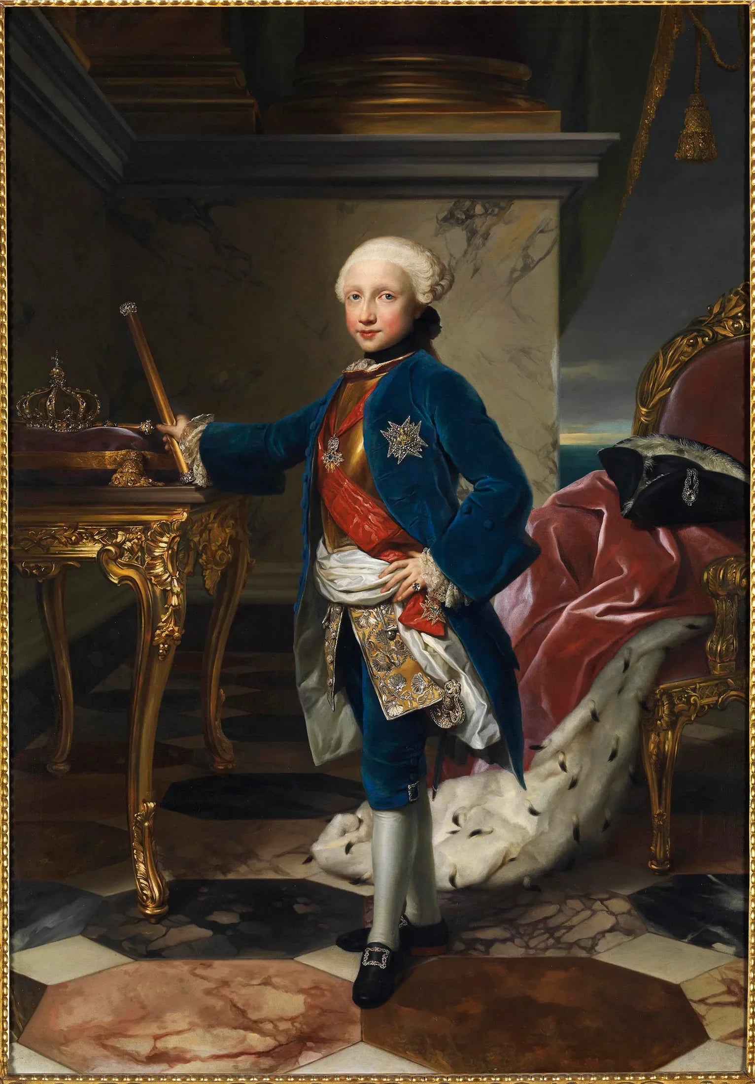 Le Portrait de Ferdinand IV - Anton Raphael Mengs image 1 copie peinte à la main à l’huile