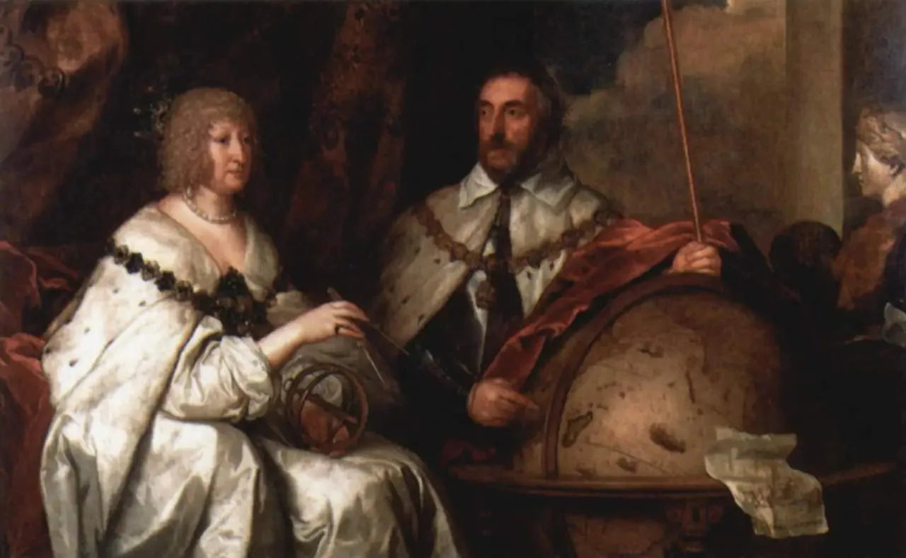 Le portrait malgache de Thomas Howard et de sa femme Aletheia Talbot - Antoine van Dyck image 1 reproduction de peinture à l’huile
