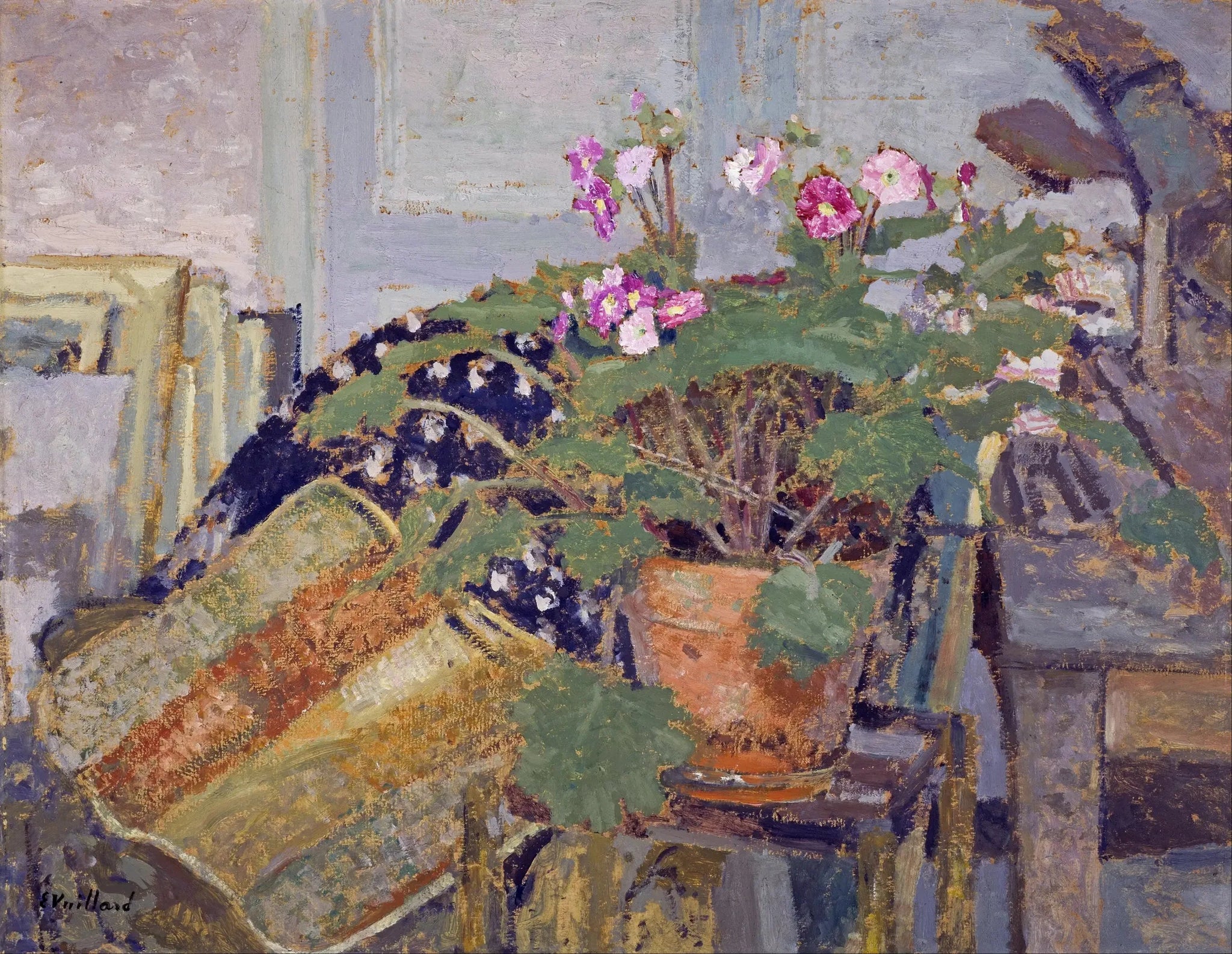 Le Pot de fleurs - Édouard Vuillard image 1 reproduction de peinture à l’huile