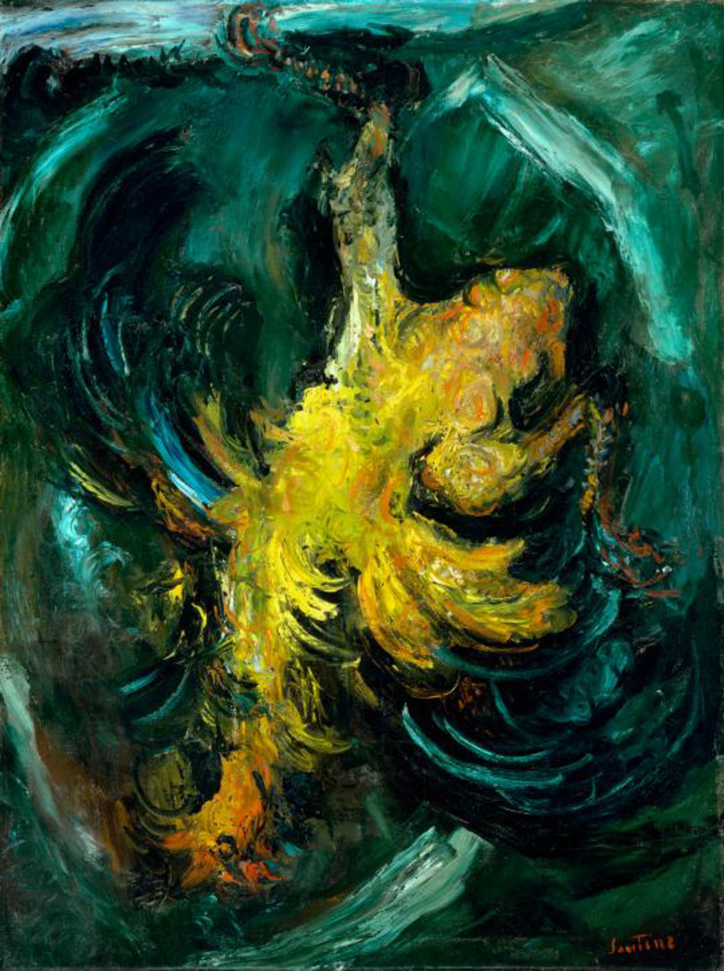 Le poulet - Chaïm Soutine image 1 reproduction d’œuvre d’art à l’huile