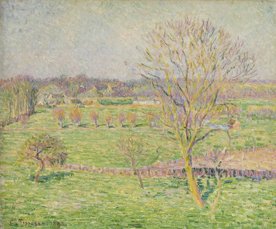 Le pré et le grand noyer, printemps, Eragny - Camille Pissarro