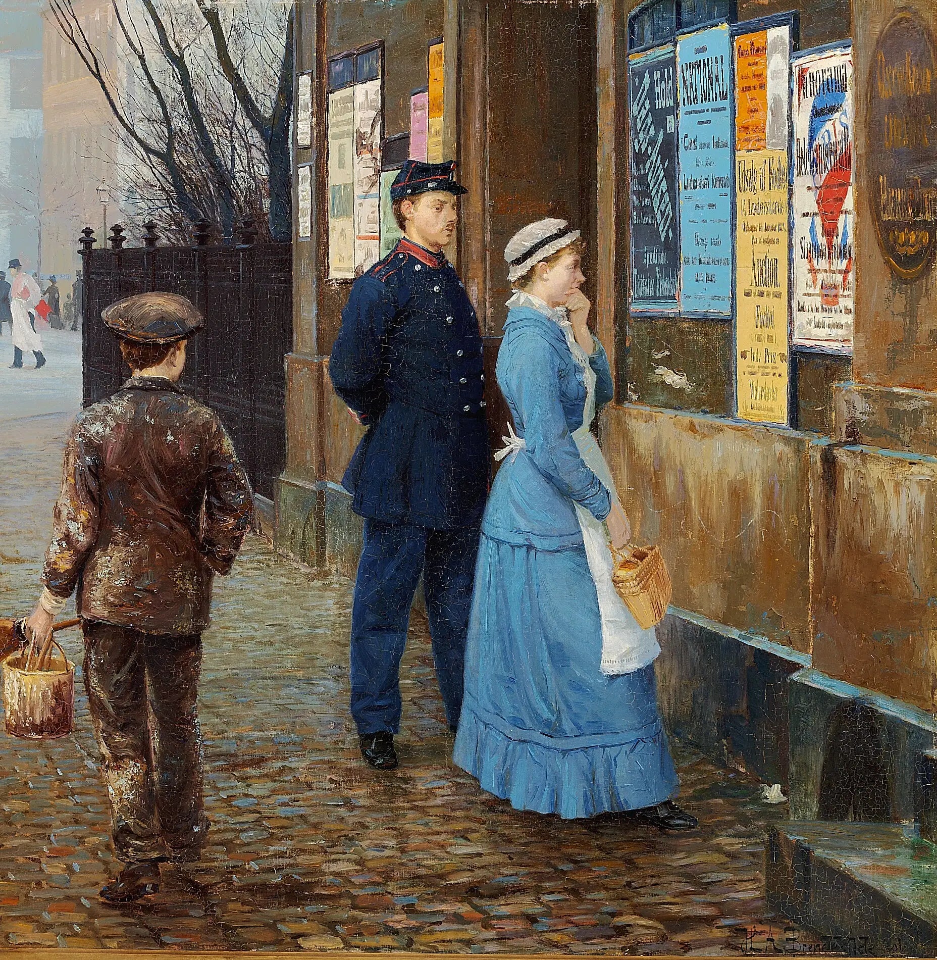 Le premier novembre. - H. A. Brendekilde image 1 copie de tableau peinte à la main