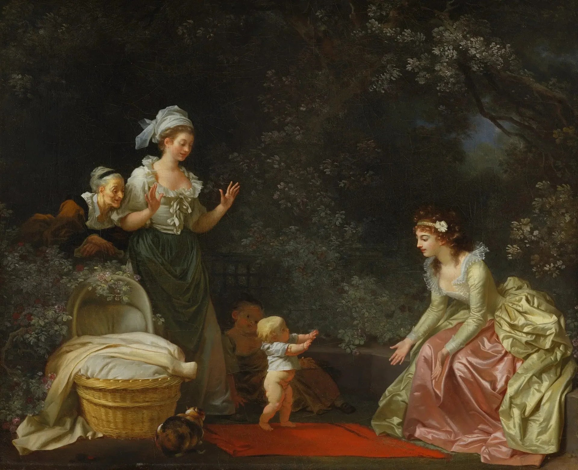 Le Premier pas de l'Enfance - Jean-Honoré Fragonard image 1 reproduction de peinture à l’huile