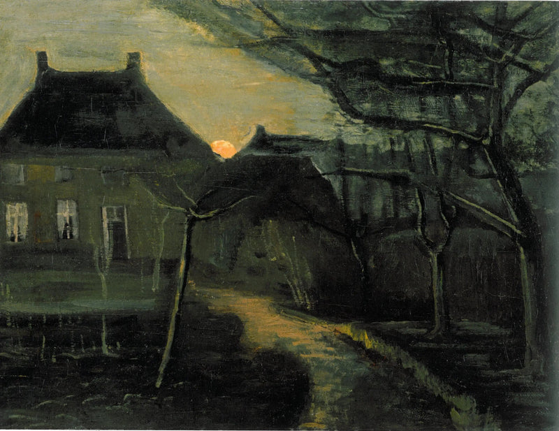 Le presbytère de Nuenen au clair de lune - Vincent van Gogh