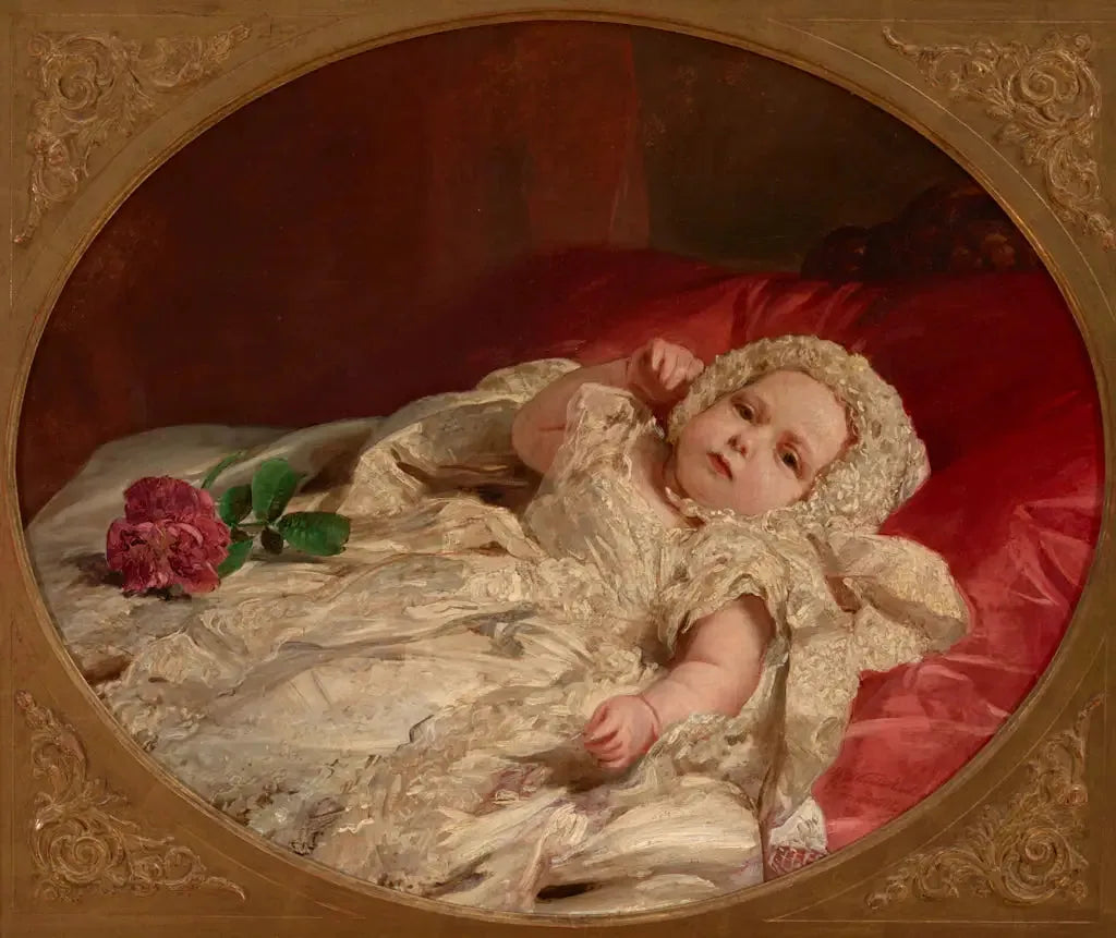 Le prince Arthur William à l'âge de sept semaines - Franz Xaver Winterhalter image 1 copie de tableau peinte à la main