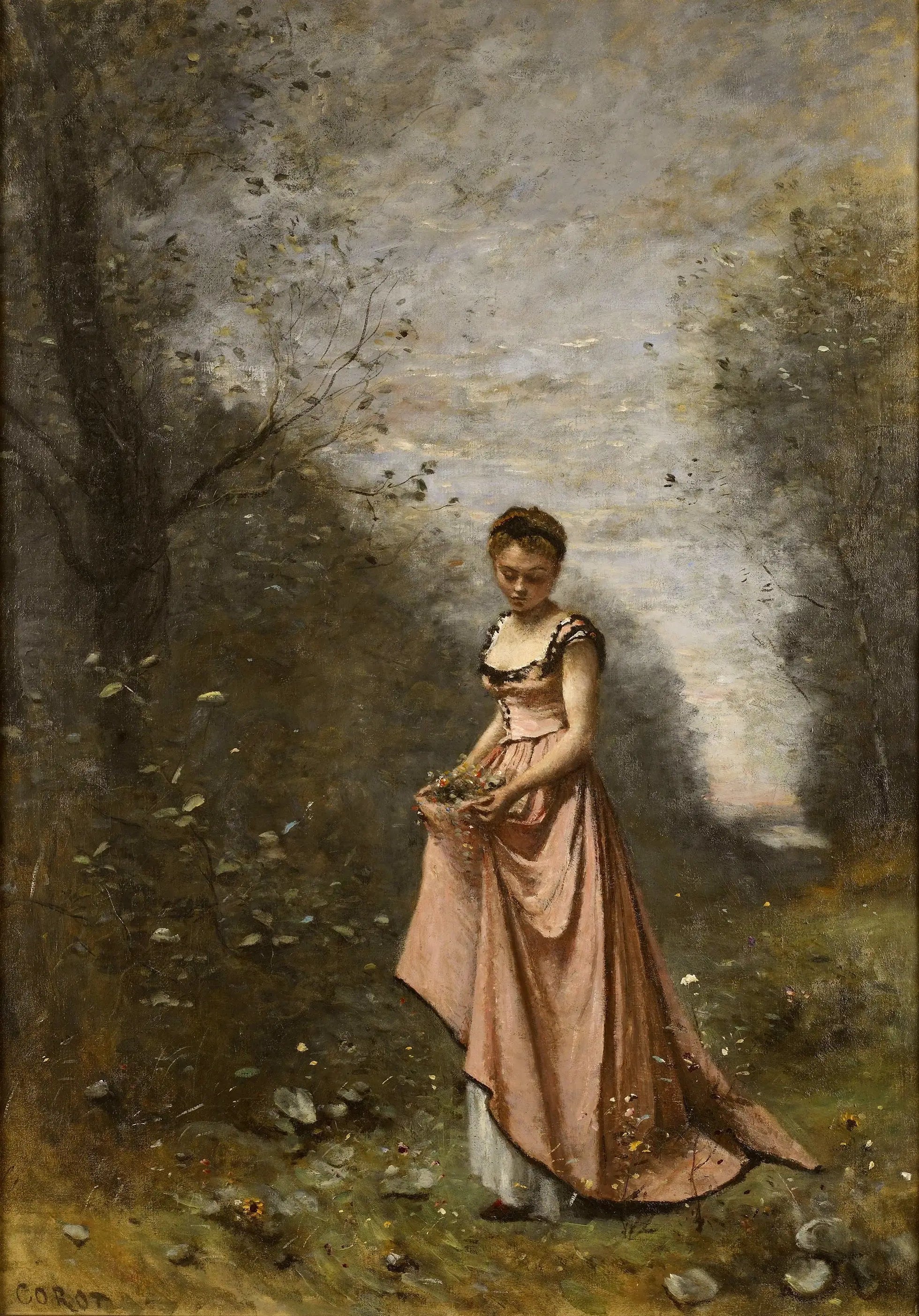 Le printemps de la vie - Jean-Baptiste Camille Corot image 1 reproduction de peinture à l’huile