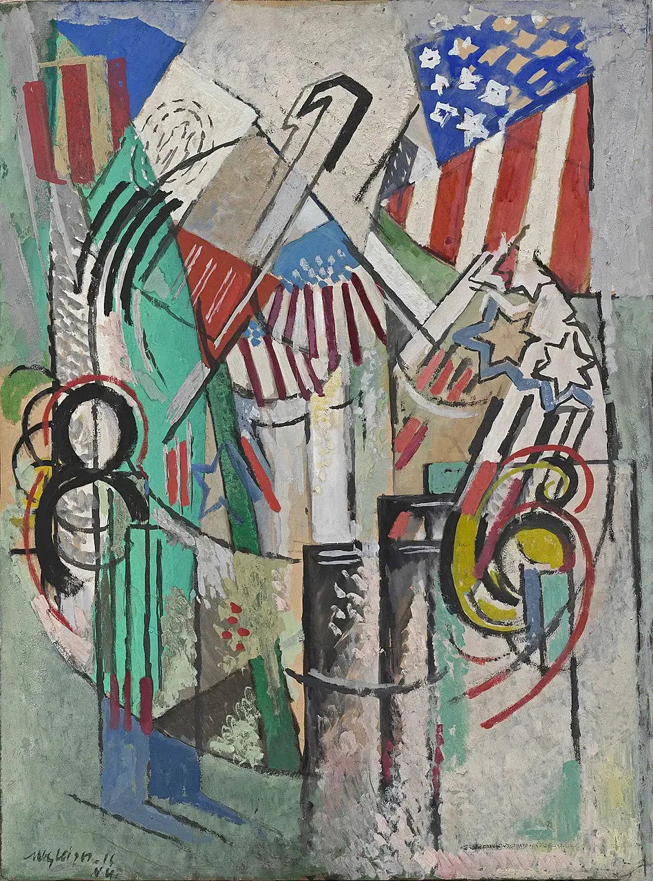 Le prix de la coupe Astor (Les Drapeaux) - Albert Gleizes image 1 tableau peint à l’huile sur toile