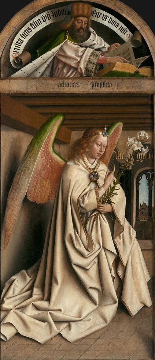 Le prophète Zacharie ; l'ange de l'Annonciation - Hubert van Eyck image 1 reproduction réalisée par Alpha Reproduction