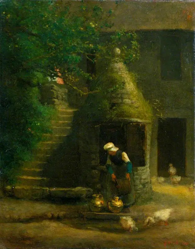 Le puits de Gruchy - Jean-François Millet image 1 reproduction de peinture à l’huile