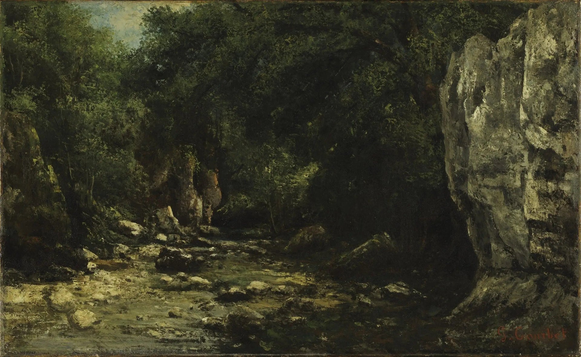 Le puits noir - Gustave Courbet image 1 reproduction artisanale de tableau