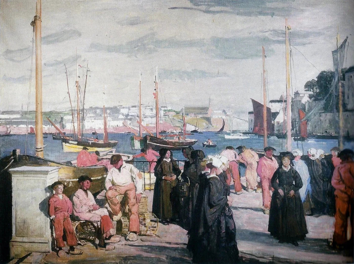 Le quai d'Audierne - Lucien Simon image 1 copie de tableau peinte à la main