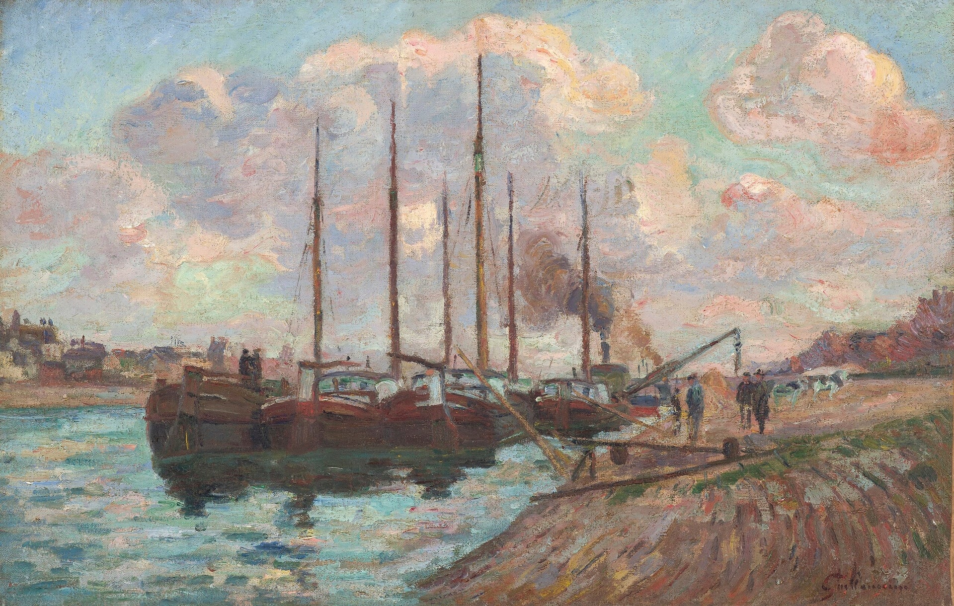 Le Quai d'Austerlitz - Armand Guillaumin image 1 reproduction réalisée par Alpha Reproduction