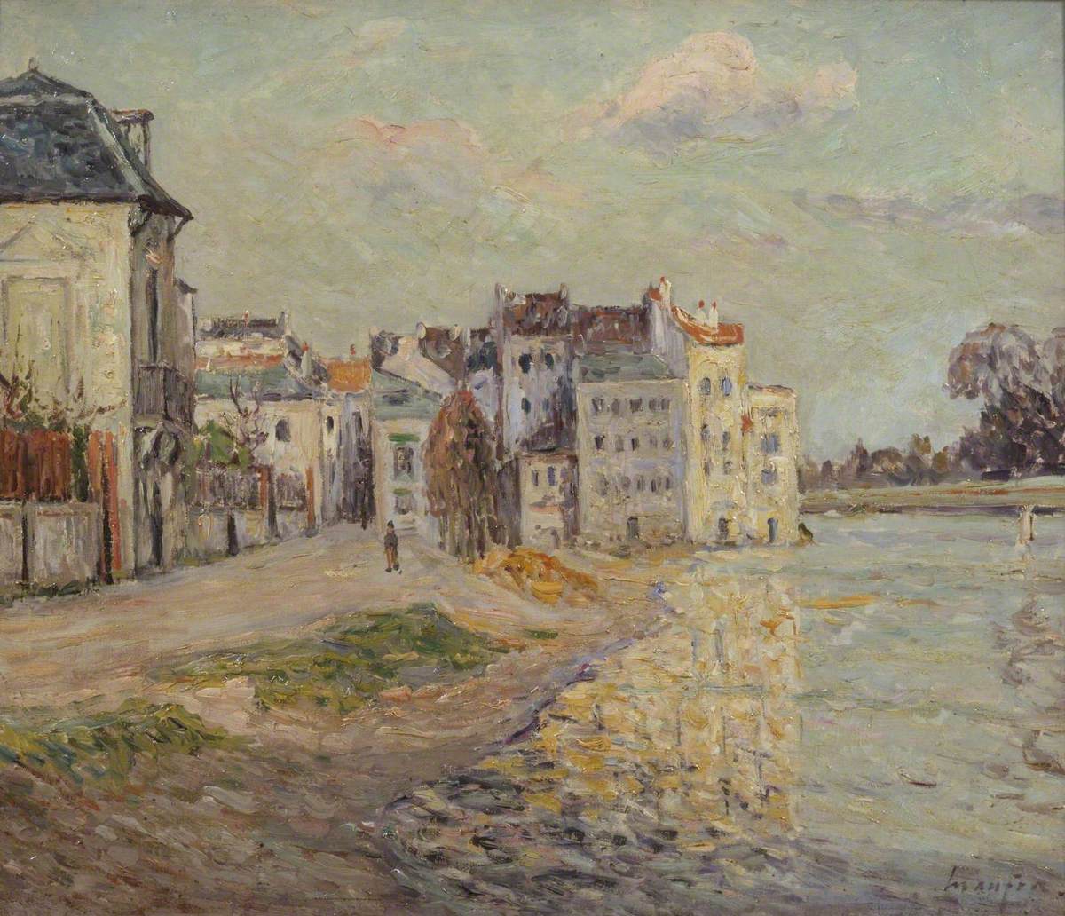 Le Quai de Lagny inondé - Maxime Maufra image 1 copie de tableau peinte à la main