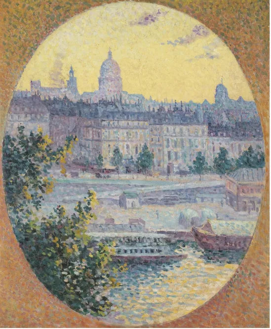 Le Quai de Montebello et la colline Sainte-Geneviève - Maximilien Luce image 1 tableau peint à l’huile sur toile