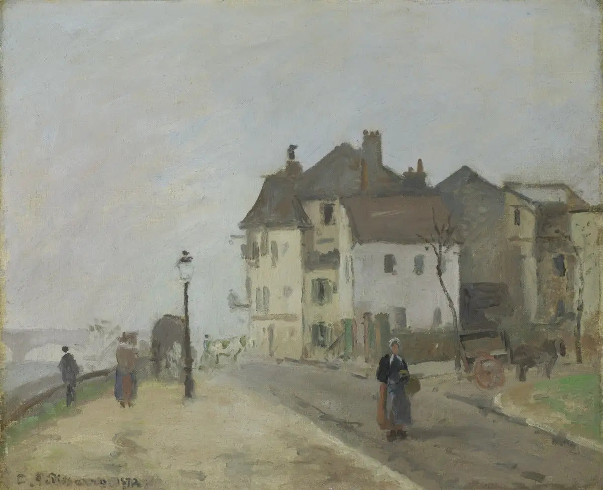 Le Quai du Pothuis à Pontoise - Camille Pissarro image 1 reproduction réalisée par Alpha Reproduction