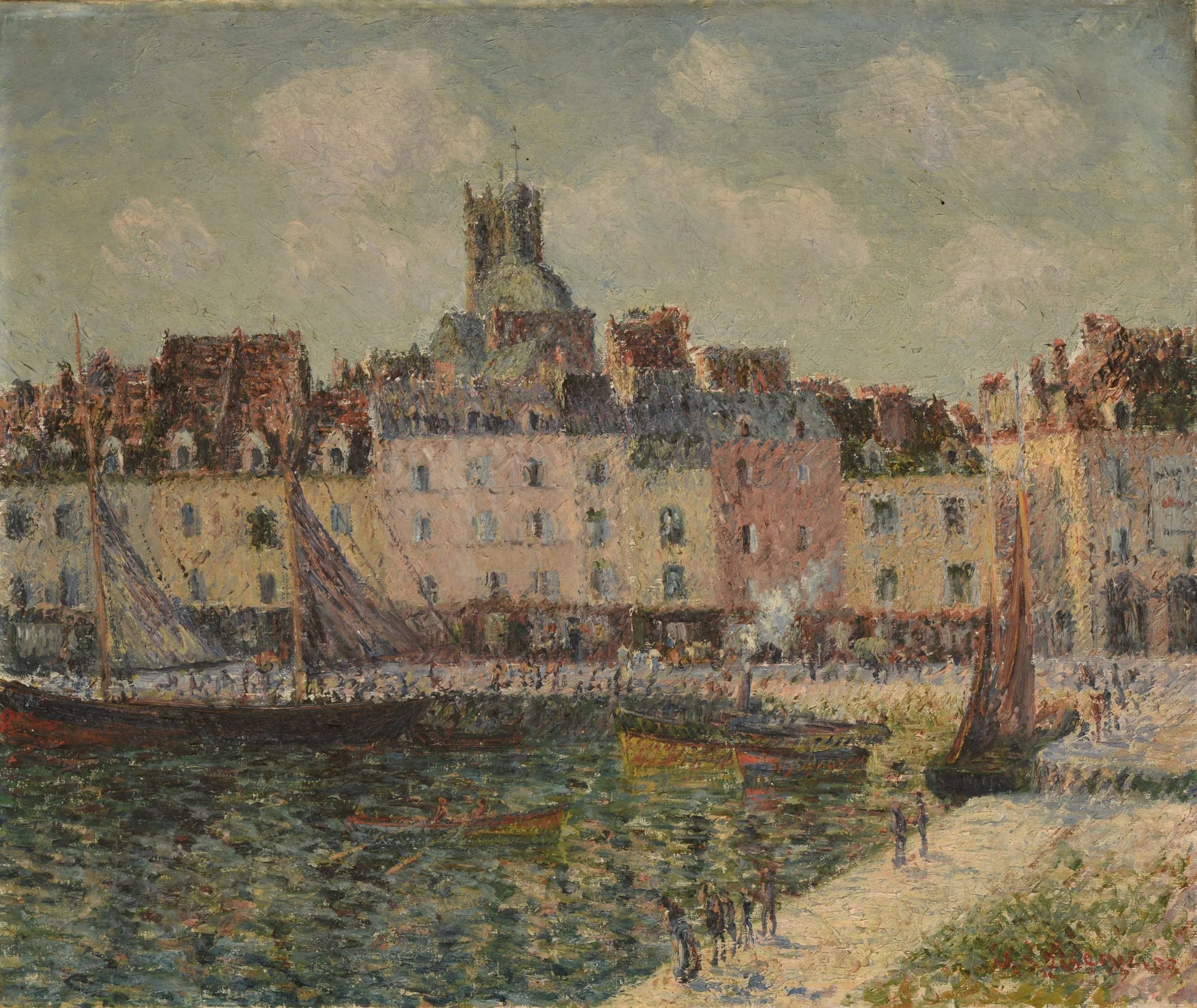 Le Quai Duquesne à Dieppe - Gustave Loiseau image 1 reproduction artisanale de tableau