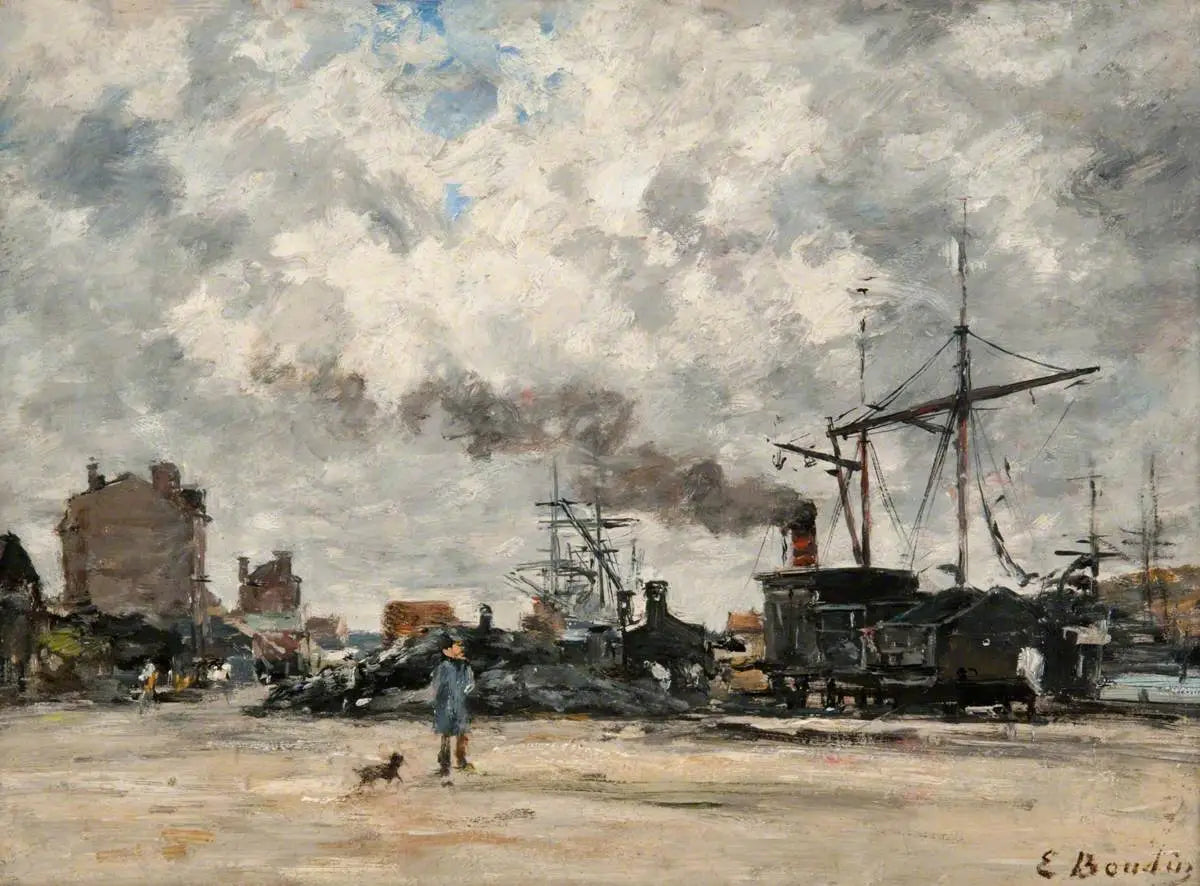 Le quai - Eugène Boudin image 1 tableau peint à l’huile sur toile