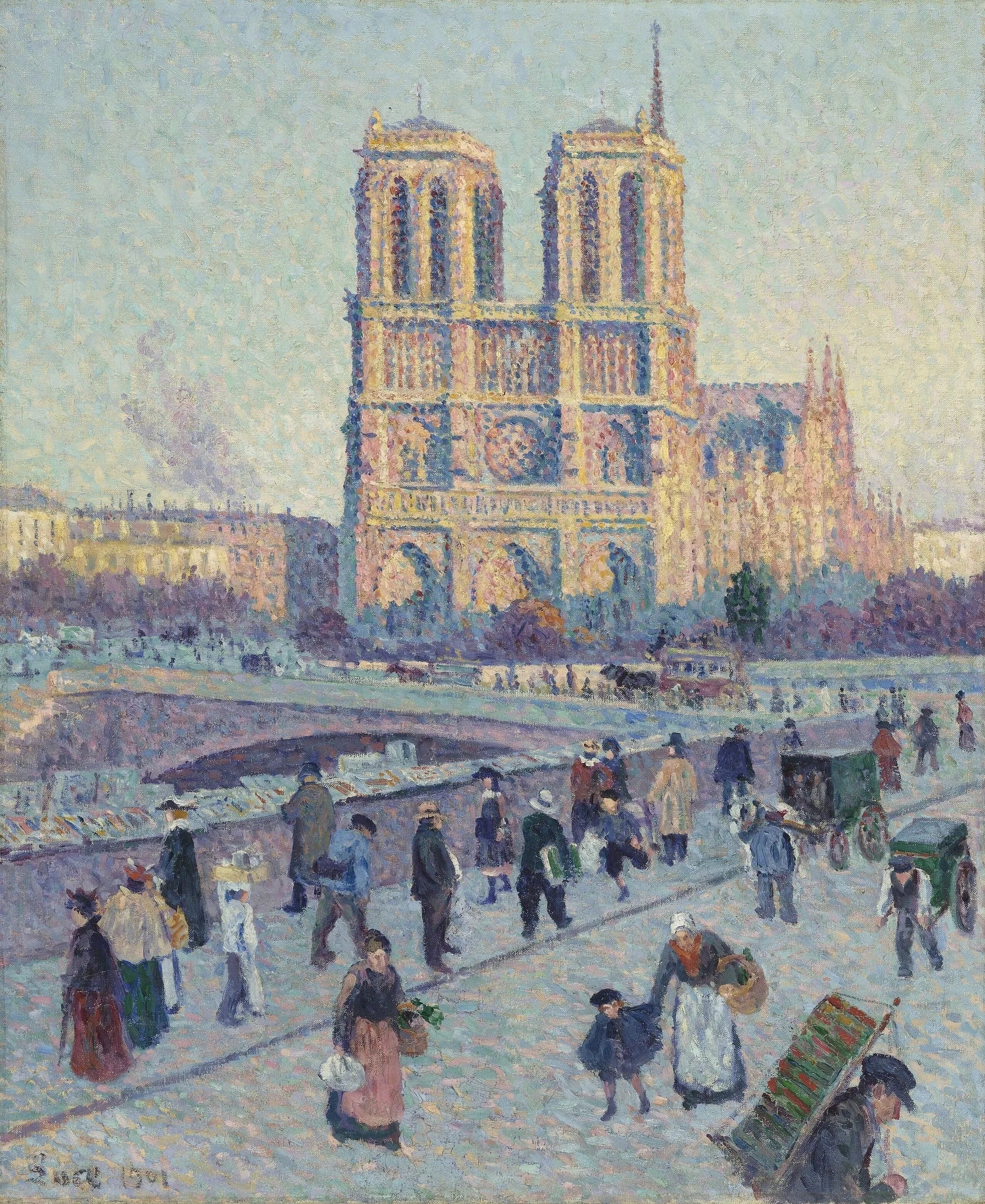 Le Quai Saint-Michel et Notre-Dame - Maximilien Luce image 1 reproduction artisanale de tableau