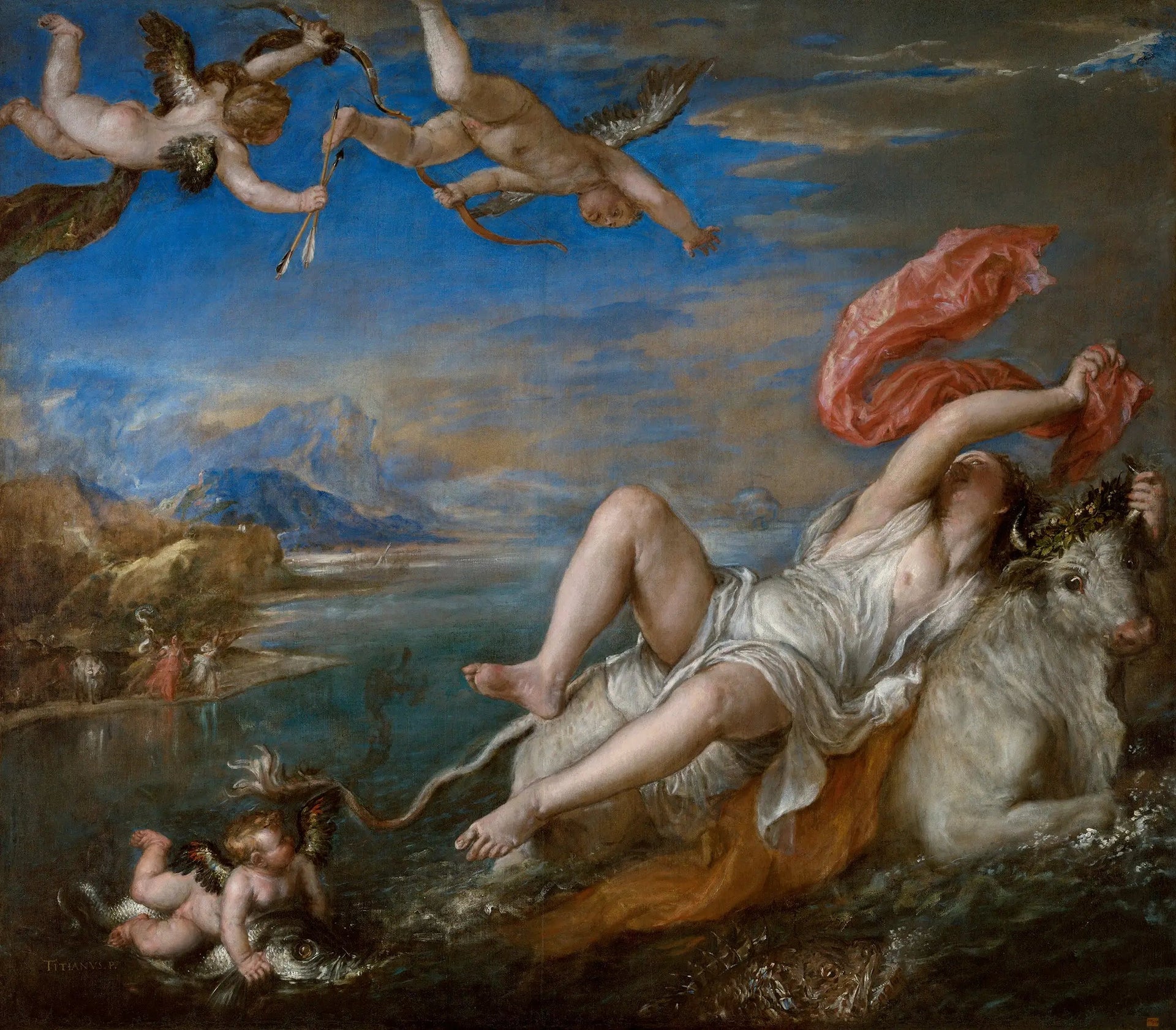 Le Rapt d'Europe - Titian image 1 copie de tableau peinte à la main