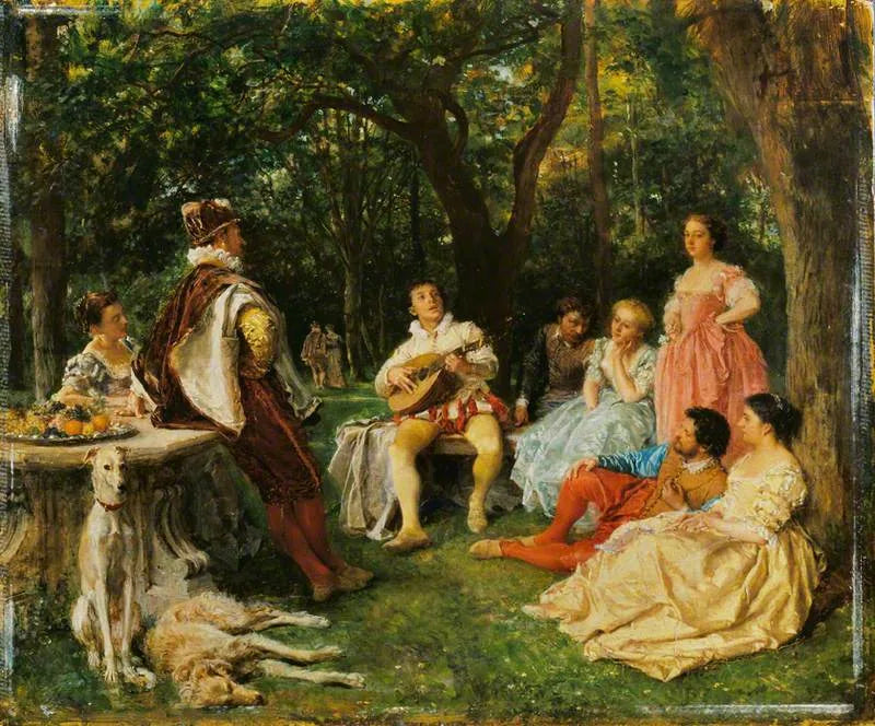 Le récital - Ernest Meissonier image 1 copie peinte à la main à l’huile