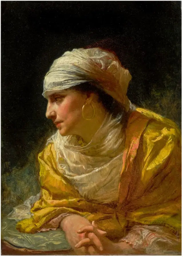Le regard - Frederick Arthur Bridgman image 1 tableau peint à l’huile sur toile